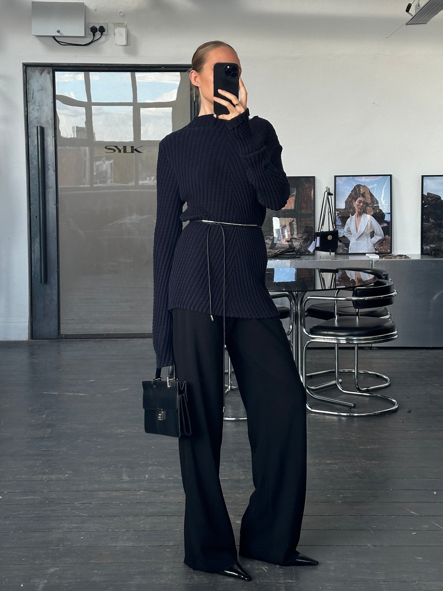 Emporio Armani 2000s Textured Pure Cotton Knit Jumper - L/XL