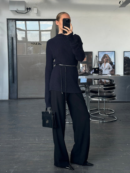 Emporio Armani 2000s Textured Pure Cotton Knit Jumper - L/XL