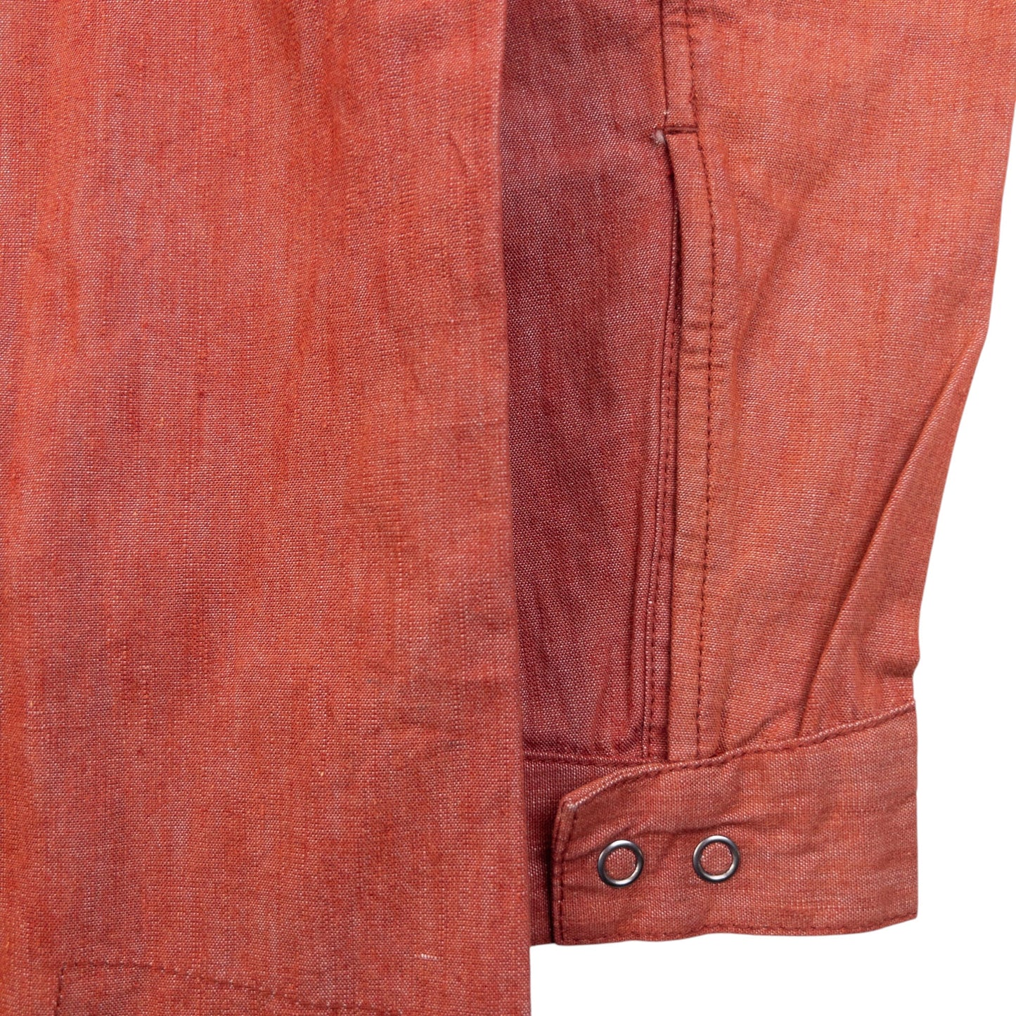 Vintage 2000s Levi's Engineered Garments Snap Button Up Denim Shirt Size S | Small, Orange