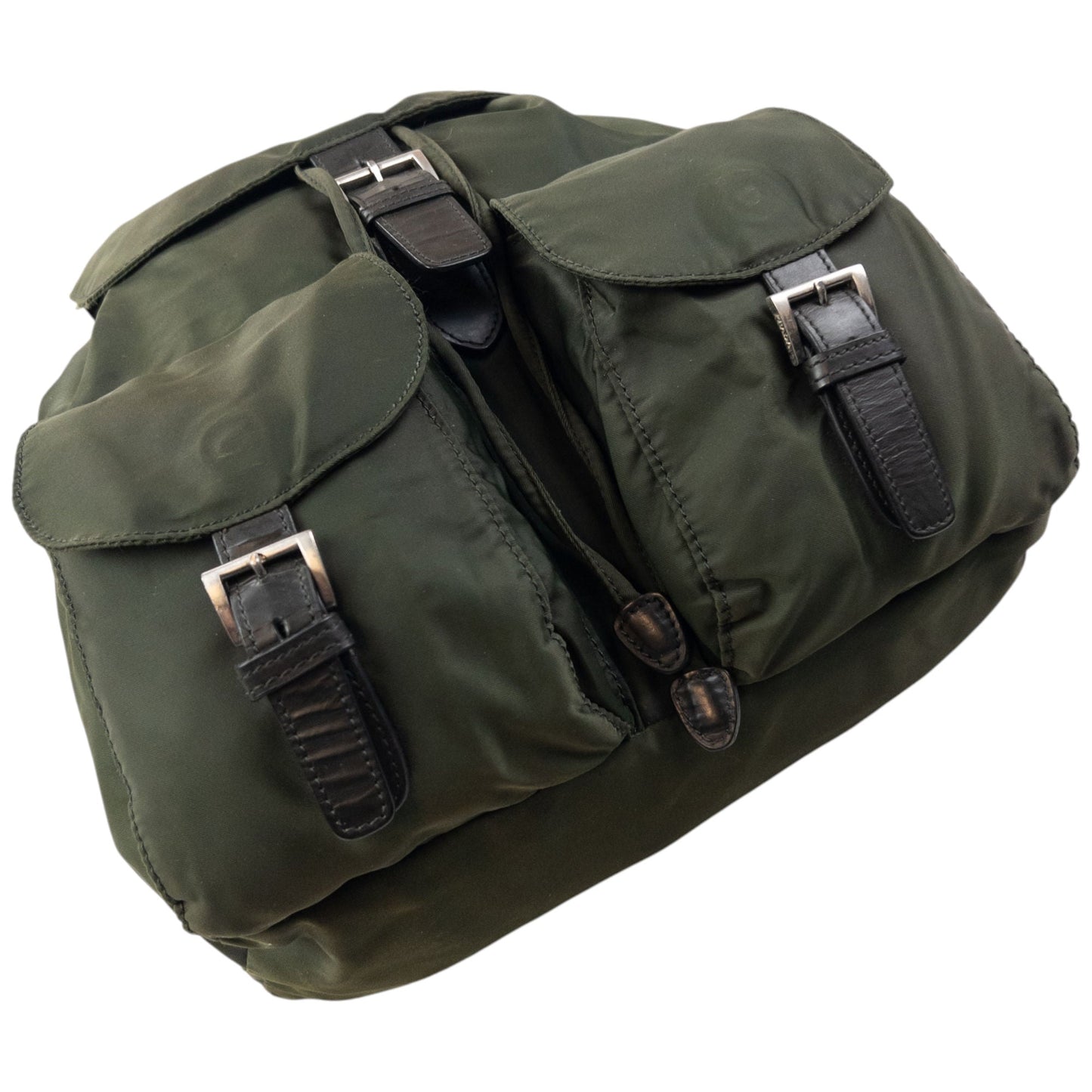 Vintage 2000s Prada Bucket Backpack | O/S, Green