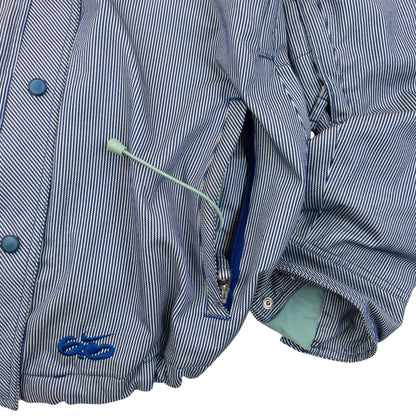 Vintage 2000s Nike 6.0 Striped Zip Up Snowboarding Jacket Womens Size L | Large, Blue