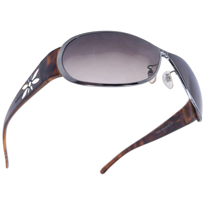 Vintage 2000s Prada Tortoise Shell Flower Sunglasses | O/S, Brown