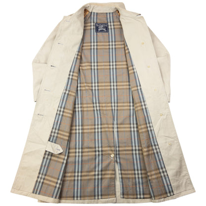 Vintage 90s Burberry Nova Check Lined Trench Jacket Size M