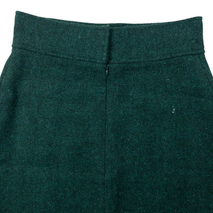 Vintage 2000s Miu Miu Wool Skirt Womens Size W26 | W26, Green