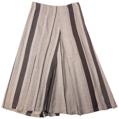 Vintage 90s Plantation By Issey Miyake Striped Skirt Womens Size W27 | W27, Beige