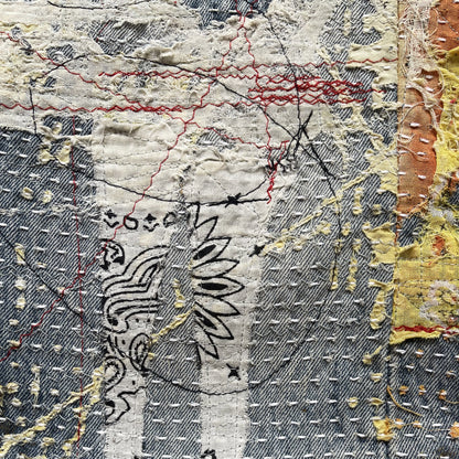 Boro Bandana Sashiko Distressed Jeans - W34"