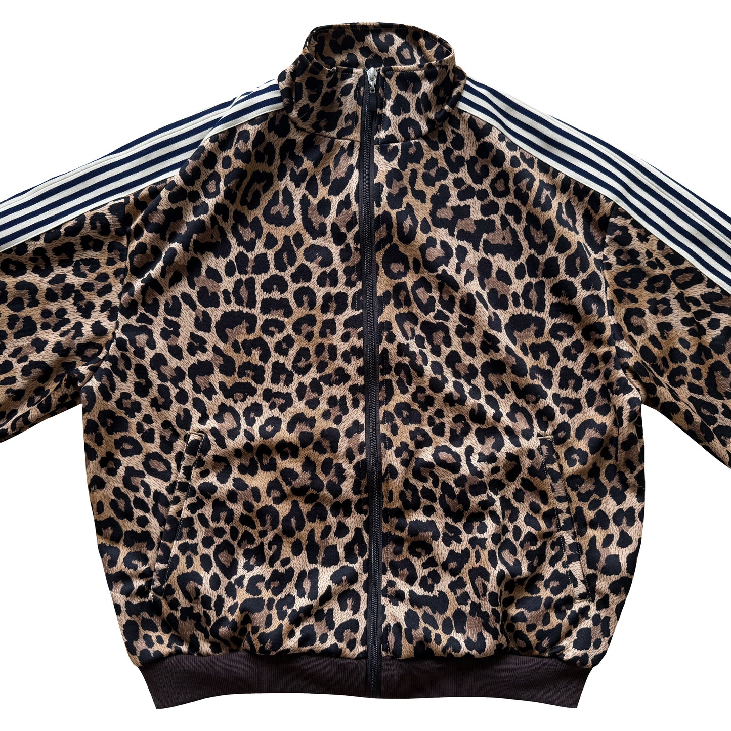 Kapital Smooth Jersey Stuntman & Woman Leopard Track Jacket - L | Large, Multicoloured