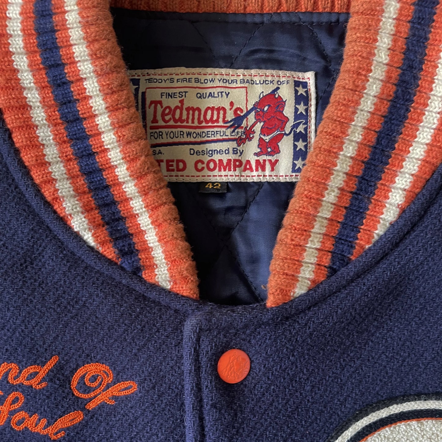 Tedman's 'Lucky Devil' Varsity Jacket - L