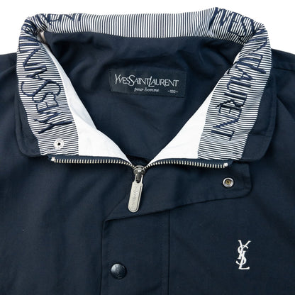 Vintage 90s YSL Yves Saint Laurent Harrington Jacket Size S | Small, Navy