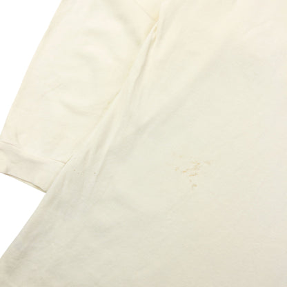 Vintage 90s Burberry Nova Check Collar Long Sleeve Polo Shirt Size M | Medium, Cream