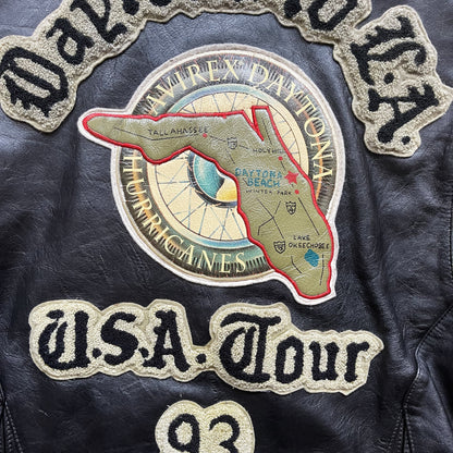 Avirex 'Daytona to LA' Leather Biker Jacket - S
