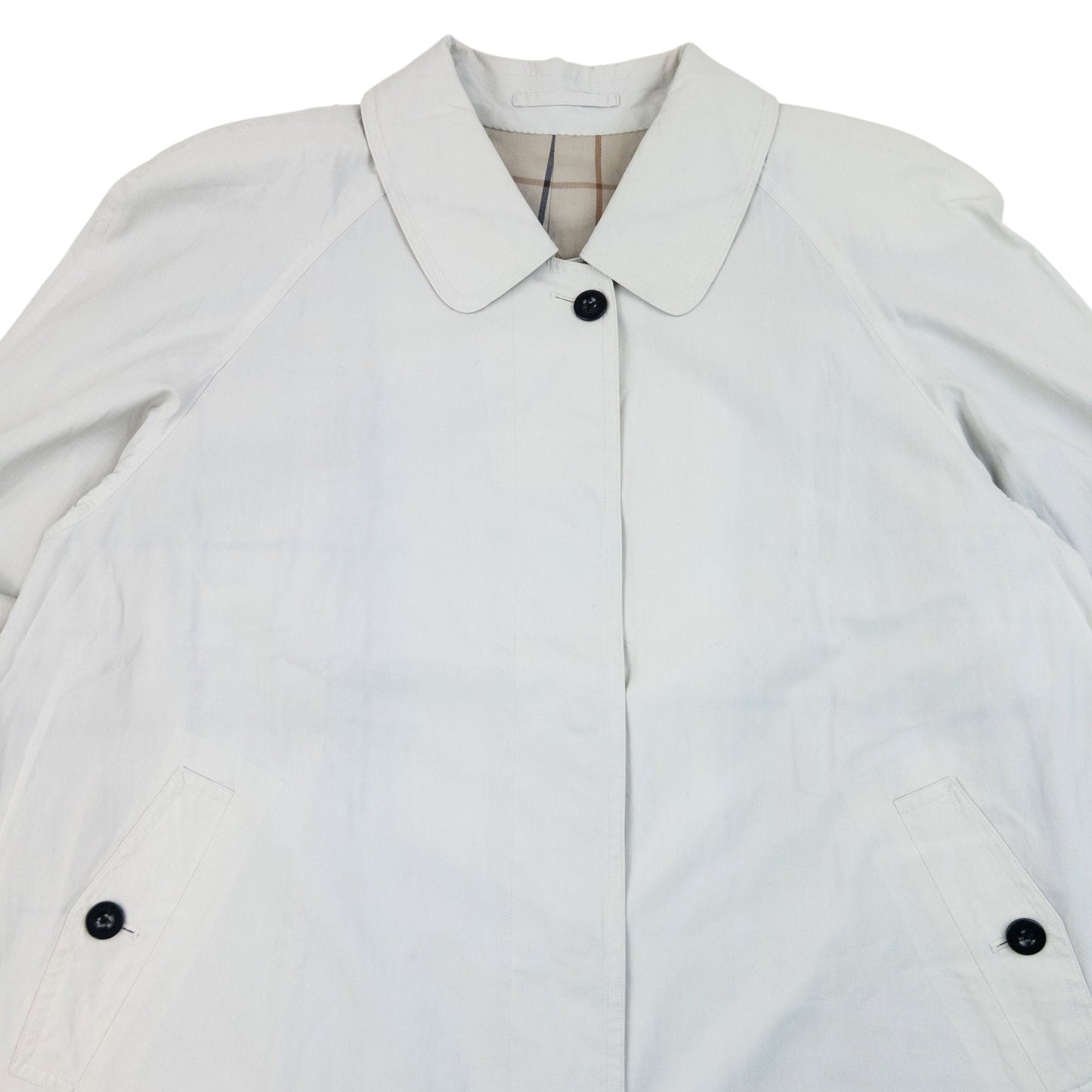 Vintage 90s Burberry Button Up Trench Jacket Womens Size XL | XL, Grey