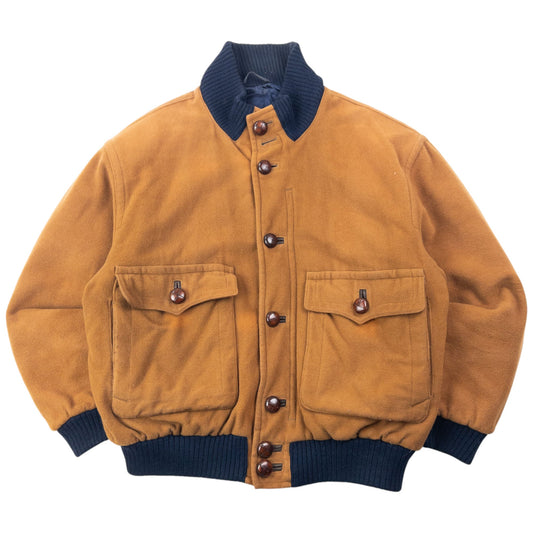 Vintage 90s Hugo Boss Cashmere Bomber Jacket Size XL | XL, Brown