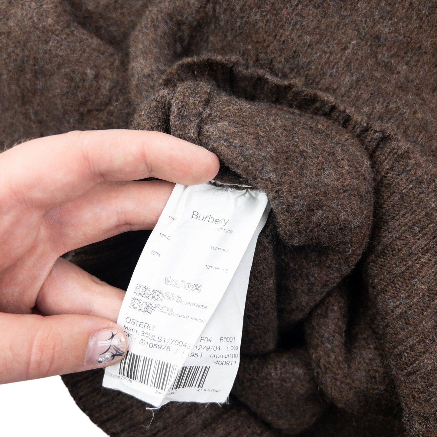 Vintage 90s Burberry Wool Jumper Womens Size S | Small, Brown