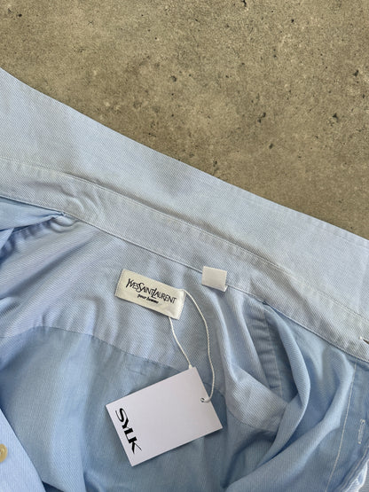 Yves Saint Laurent Pour Homme 2000s Cotton Logo Shirt - M