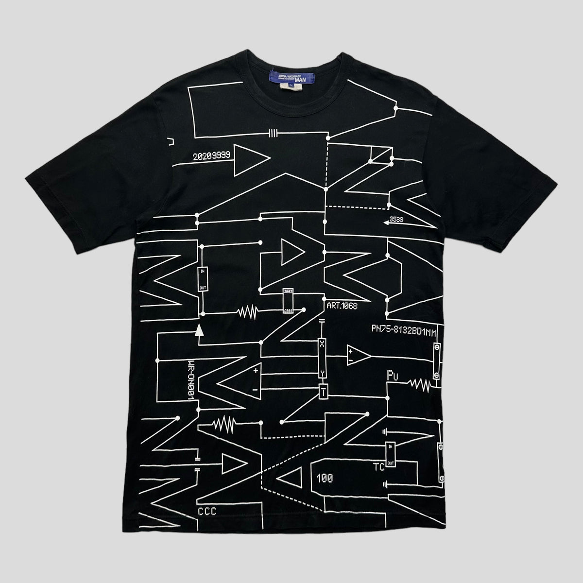 Junya Watanabe 2016 Abstract Print T-shirt - M/L | Large, Black