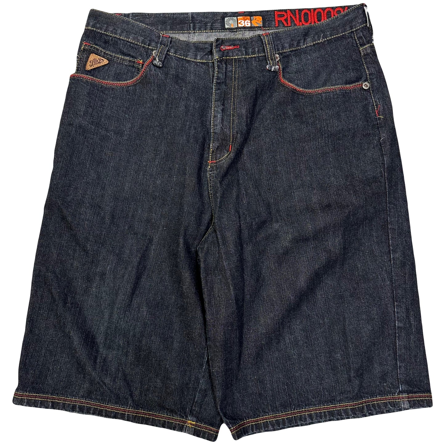 Akademiks Spellout Jorts In Navy ( W36 )