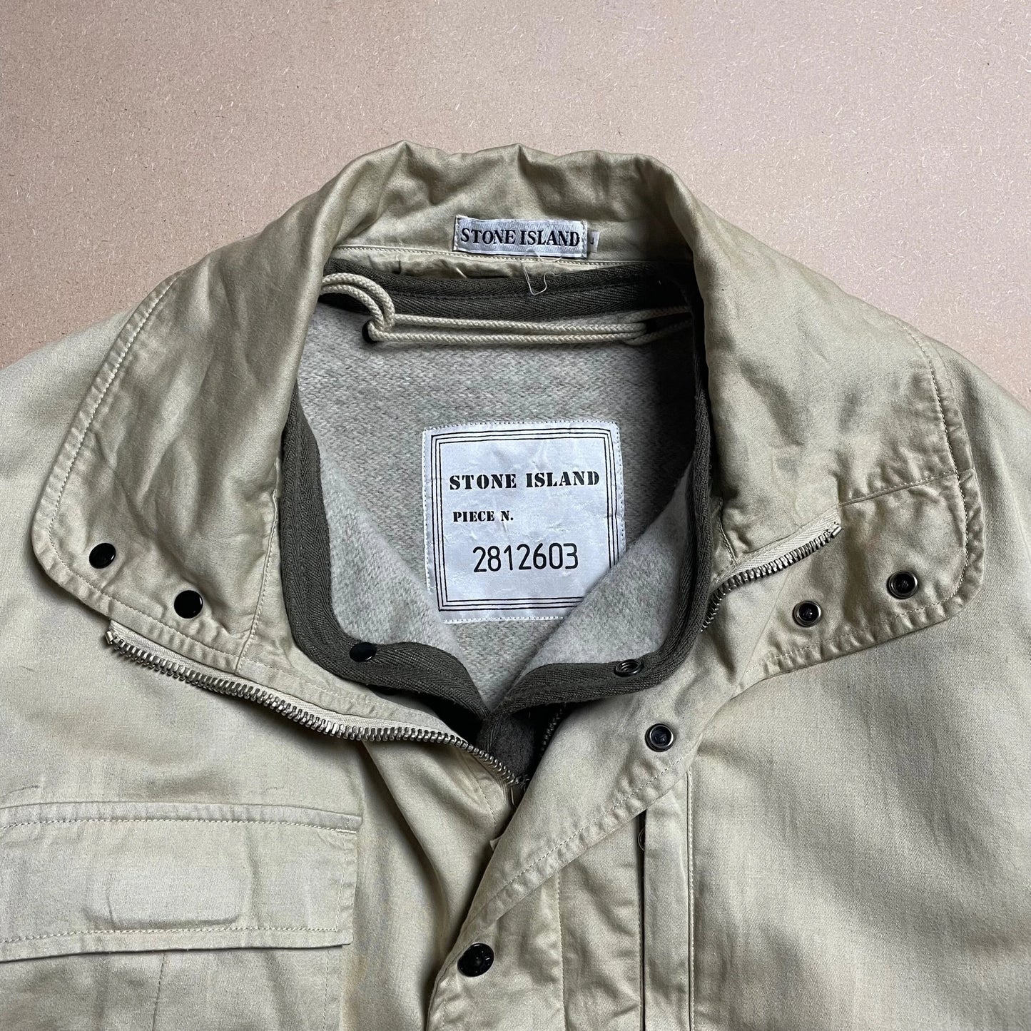 A/W 1993 Sand Gold Raso Gommato Multi Pocket Field Jacket