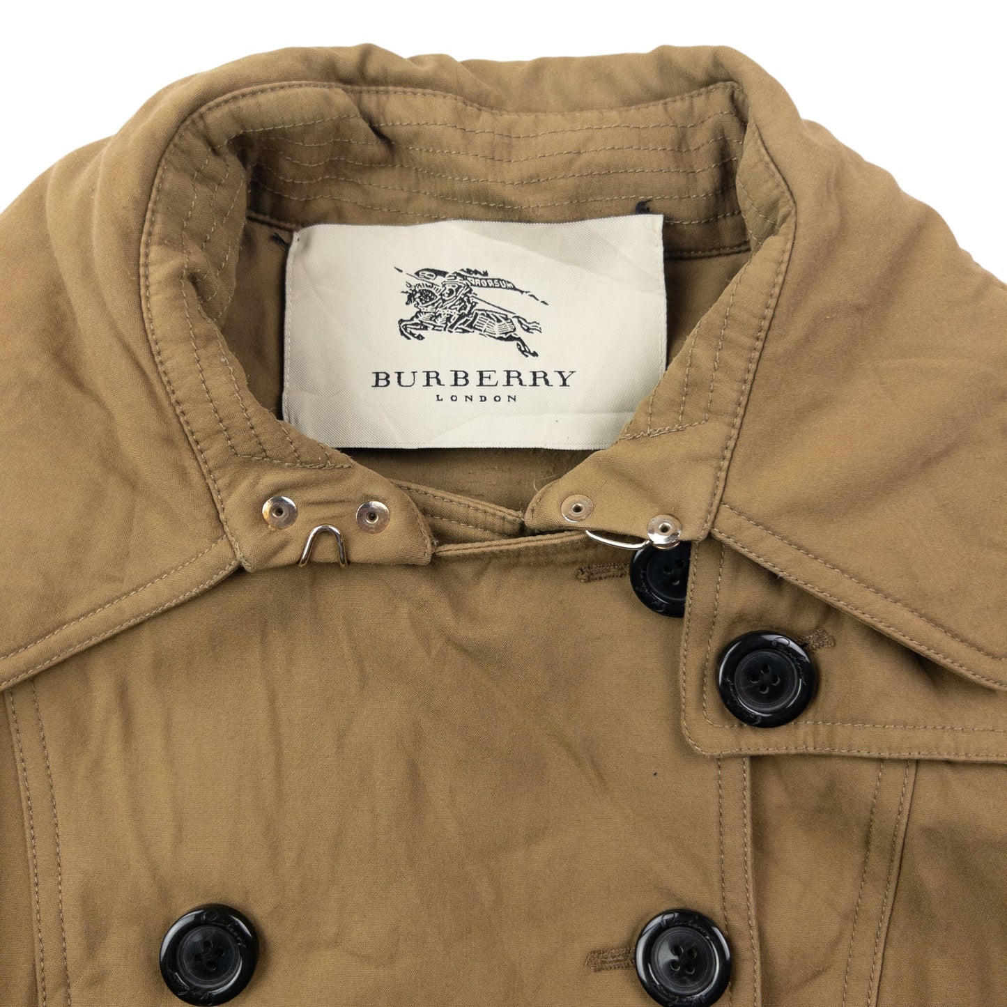 Vintage 2000s Burberry Belt Waist Trench Jacket Womens Size S | Small, Beige
