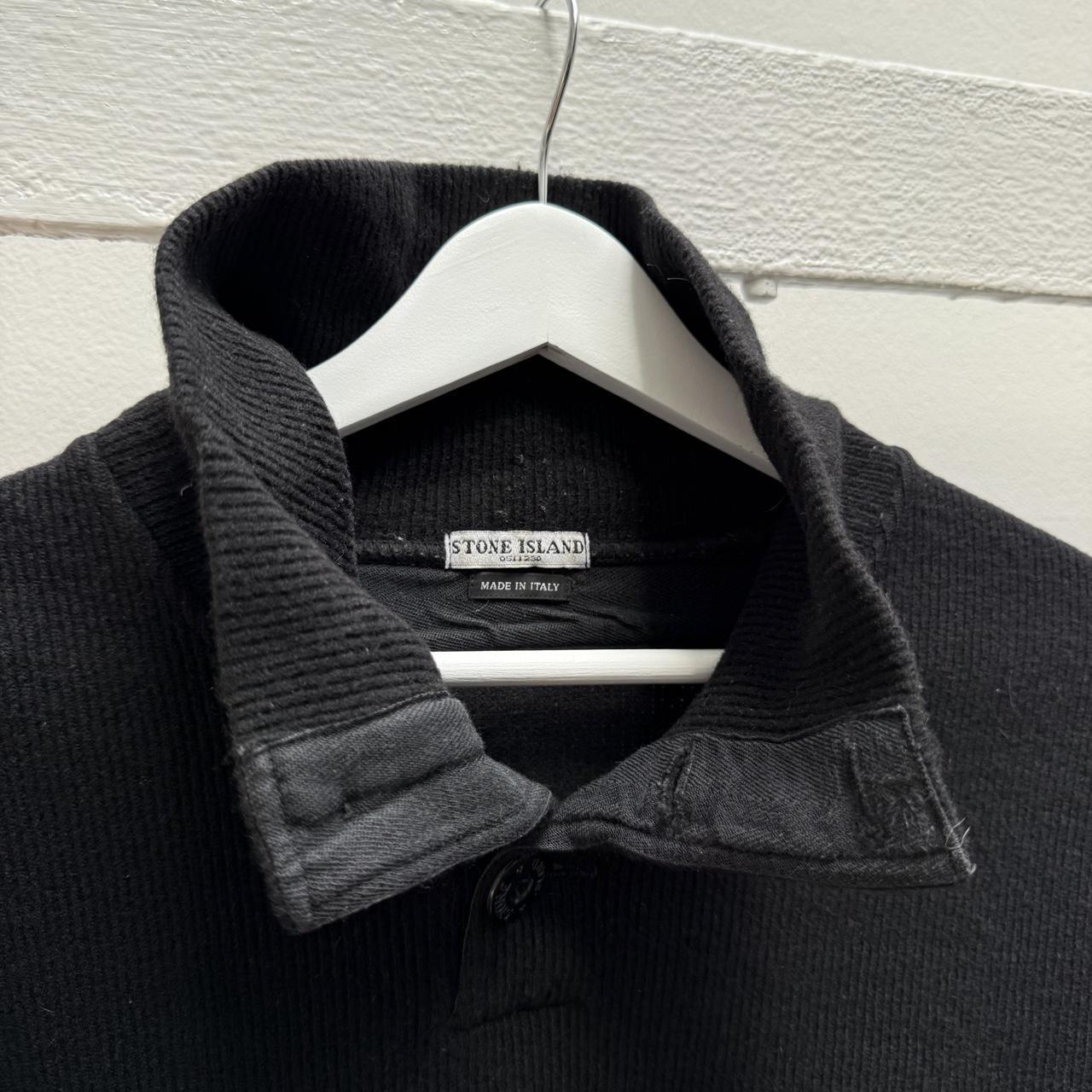 Mid 00’s Stone Island Logo Knit Jumper in Black (L) | Large, Black