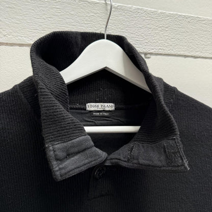 Mid 00’s Stone Island Logo Knit Jumper in Black (L) | Large, Black