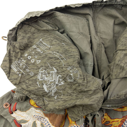 Vintage 2000s Maharishi Embroidered Dragon Roll Up Trousers Size S | Small, Multicoloured