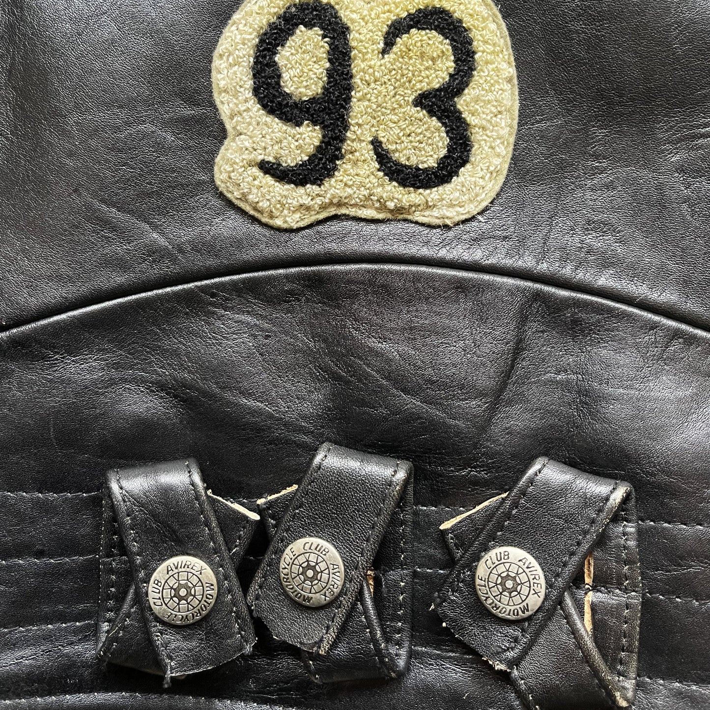 Avirex 'Daytona to LA' Leather Biker Jacket - S