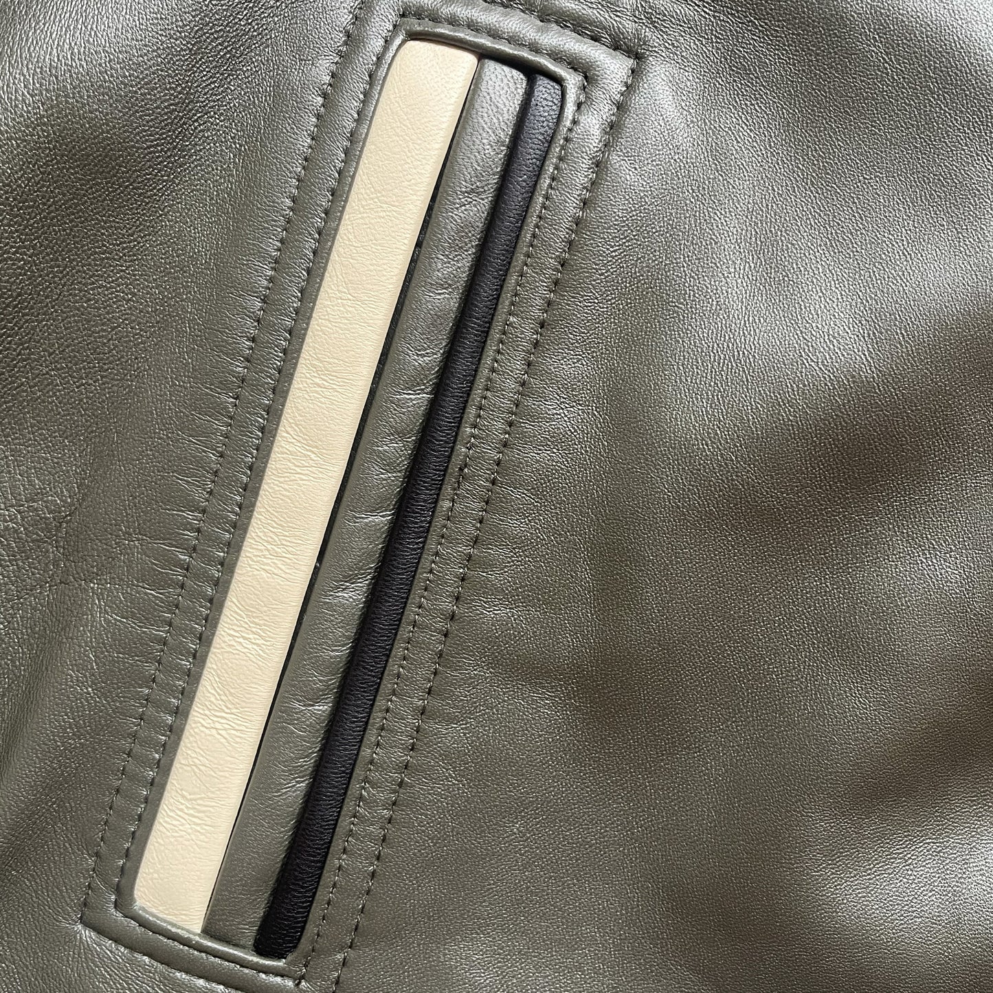 Avirex Wild Bears Leather Varsity Jacket - XXL | XXL, Khaki