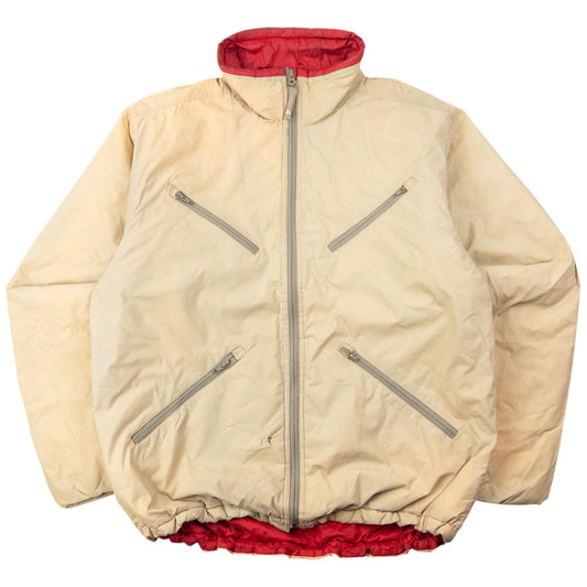 Vintage 2000s Stussy Padded Zip Up Jacket Size L | Large, Beige