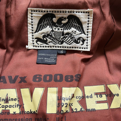 Avirex 'Daytona to LA' Leather Biker Jacket - S