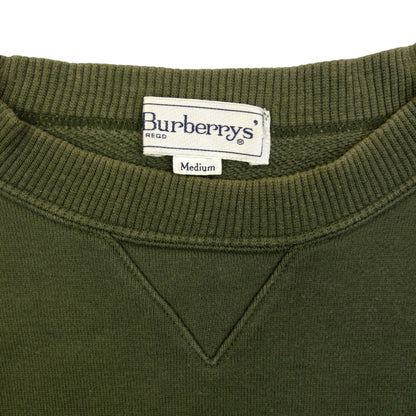 Vintage 90s Burberry Embroidered Sweatshirt Size XS | XS, Green