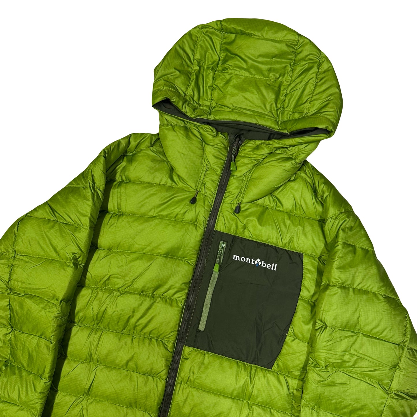 Montbell Reversible puffer Jacket In Green & Khaki ( S )