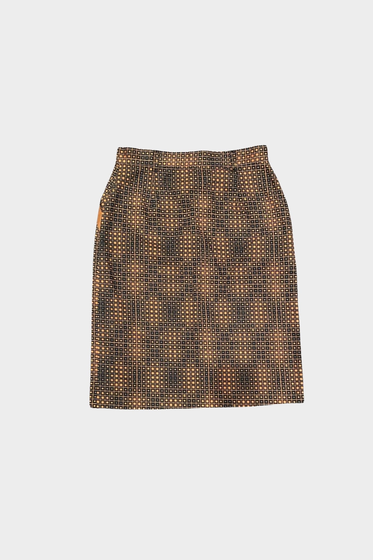 Fendi Vintage Monogram FF Brown Skirt