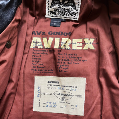 Avirex 'Daytona to LA' Leather Biker Jacket - S