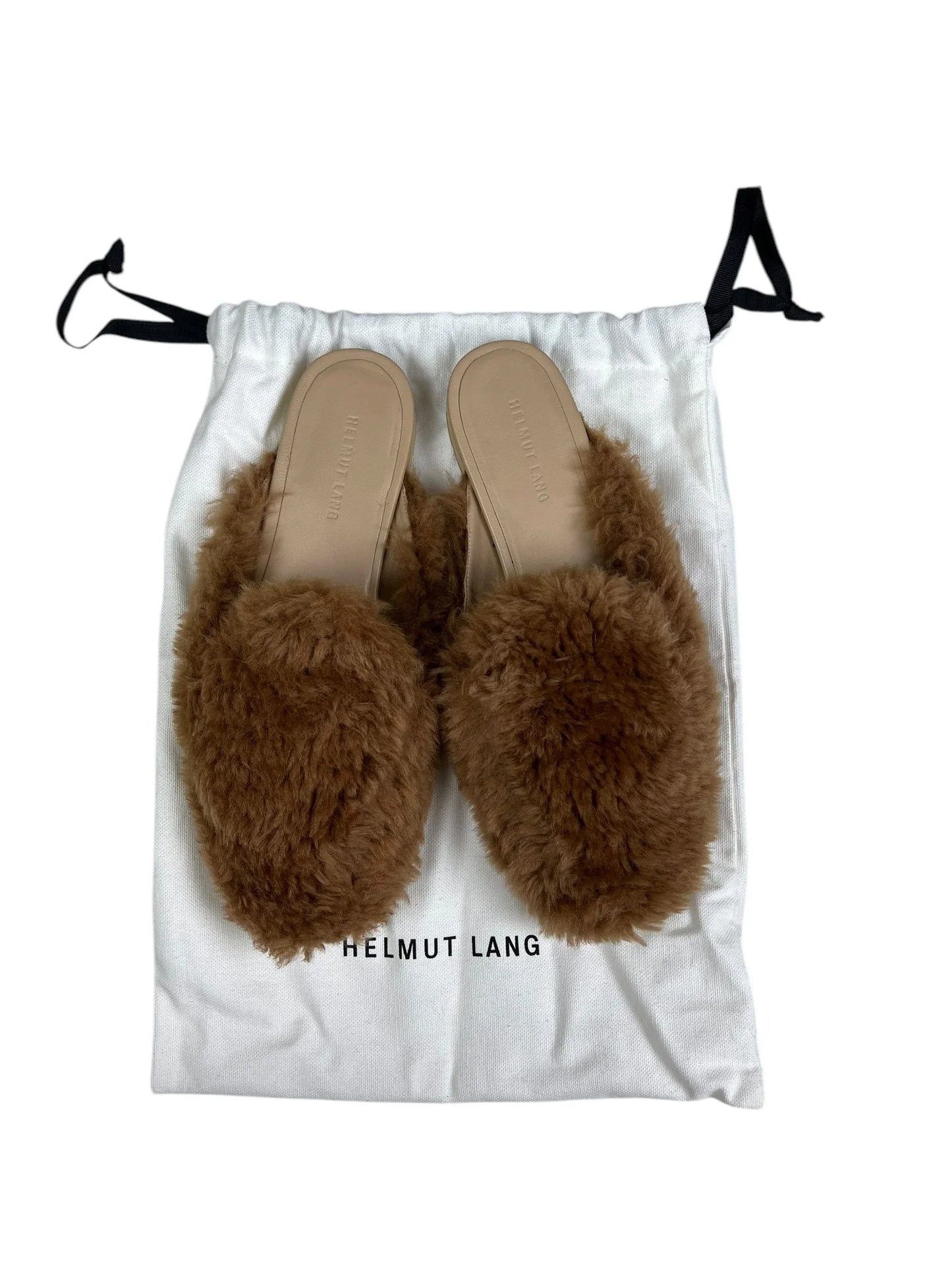 Helmut Lang F/W 2016 shearling mules