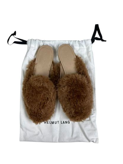 Helmut Lang F/W 2016 shearling mules