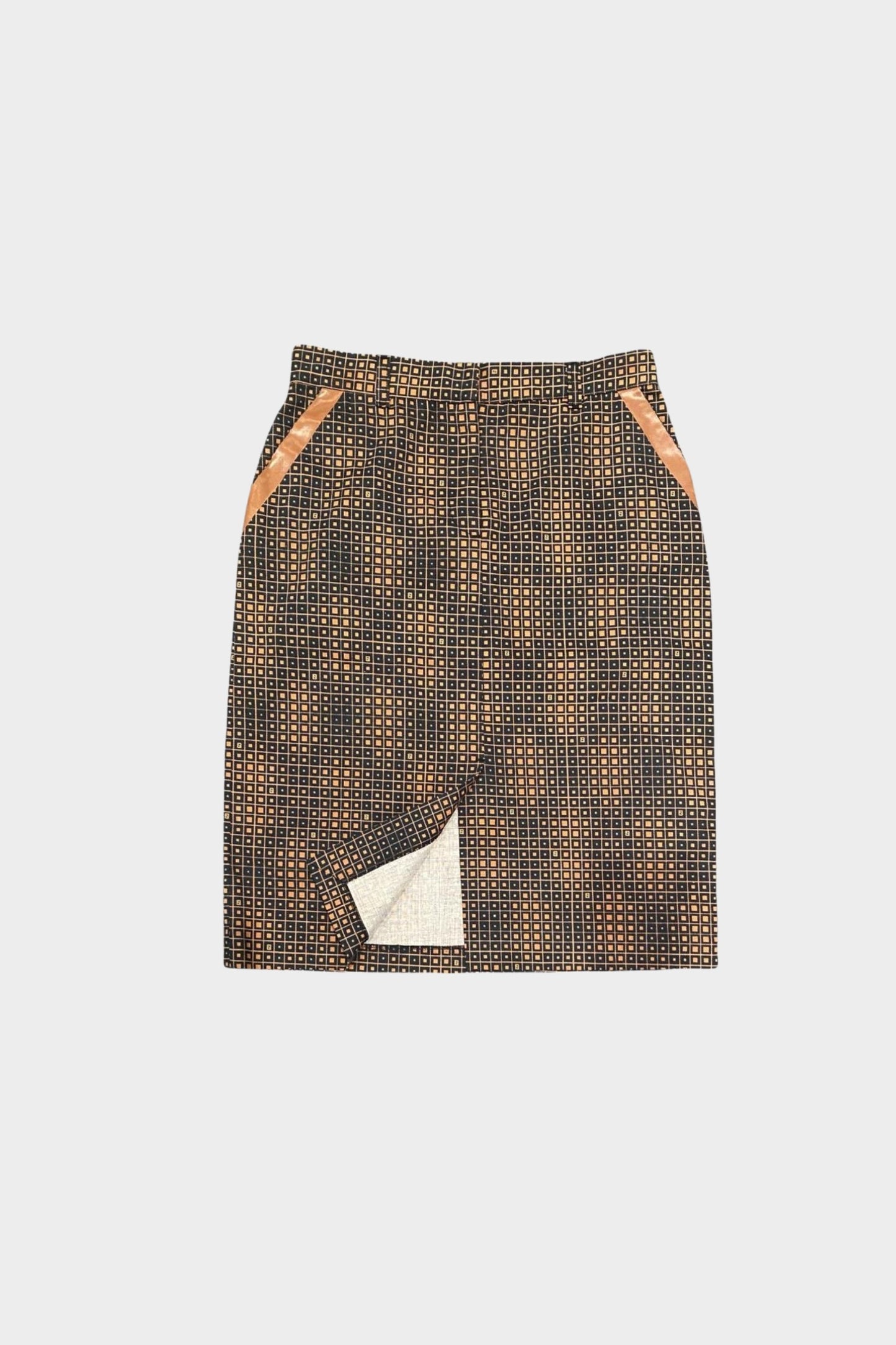 Fendi Vintage Monogram FF Brown Skirt
