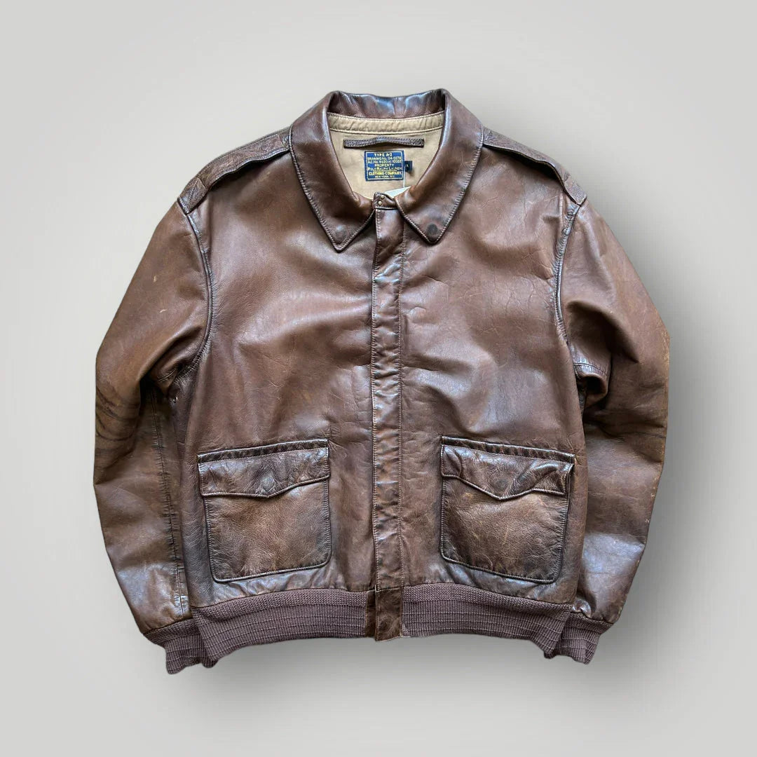 Ralph Lauren 2000's Leather Flight Jacket M/L