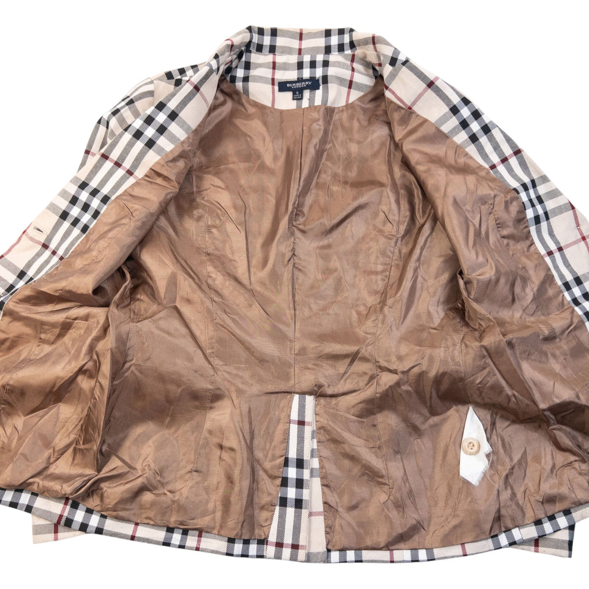 Vintage 2000s Burberry Nova Check Blazer Jacket Womens Size S | Small, Black