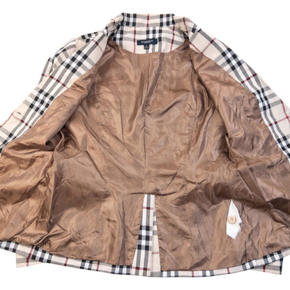 Vintage 2000s Burberry Nova Check Blazer Jacket Womens Size S | Small, Black