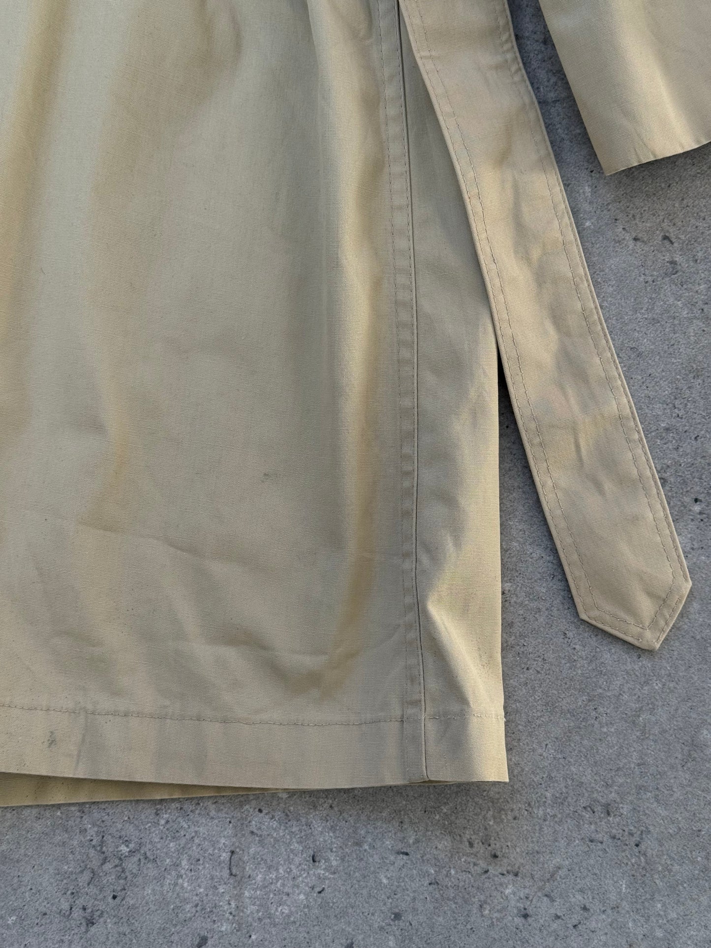 Christian Dior Paris 1980s Cotton Belted Trench Coat - M