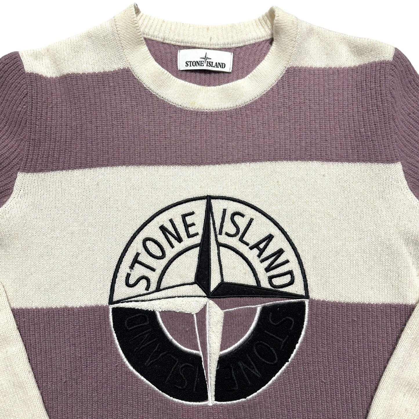 Stone Island Compass Logo Knit Pullover Jumper