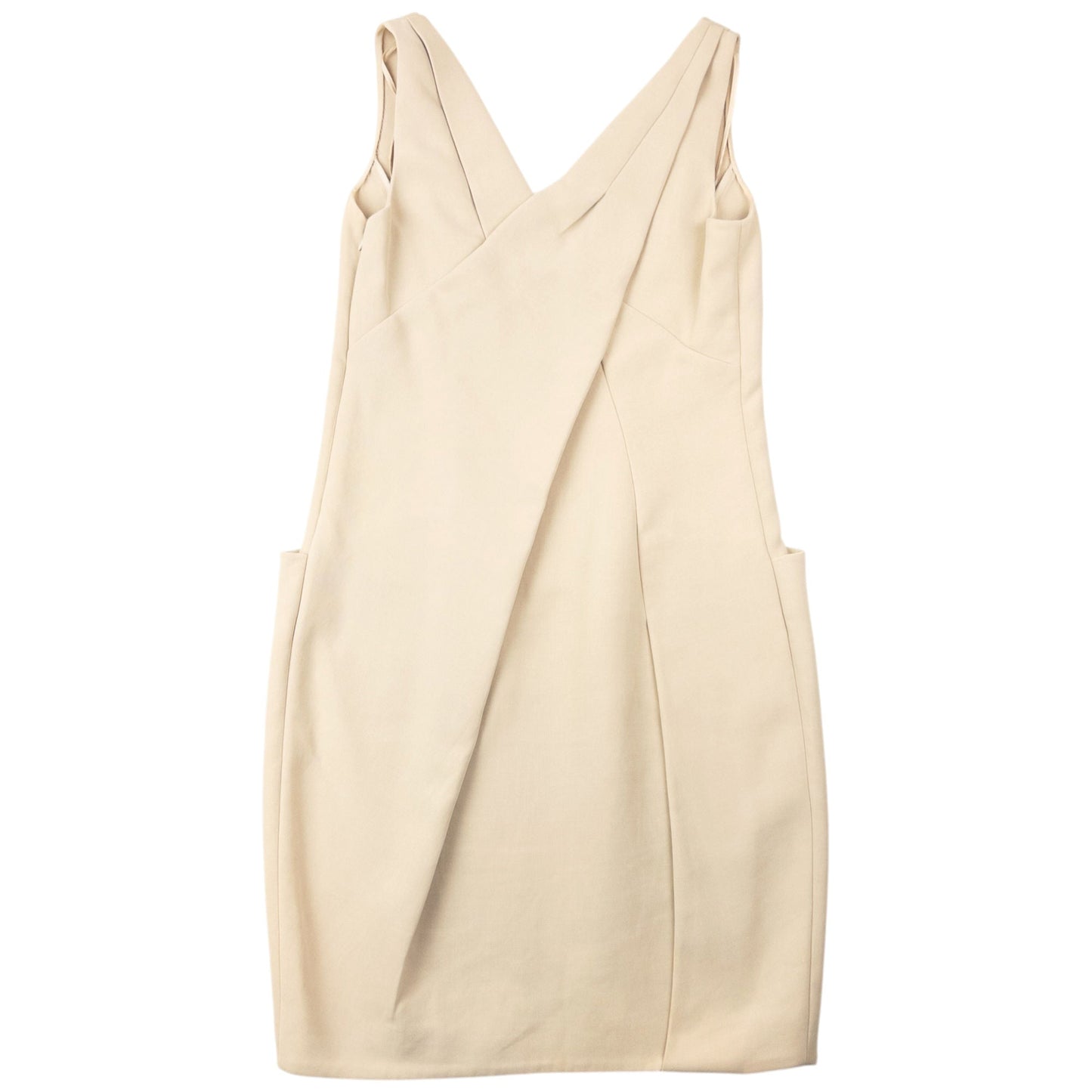 Vintage 2009 Prada V-Neck Dress Womens Size S | Small, Beige
