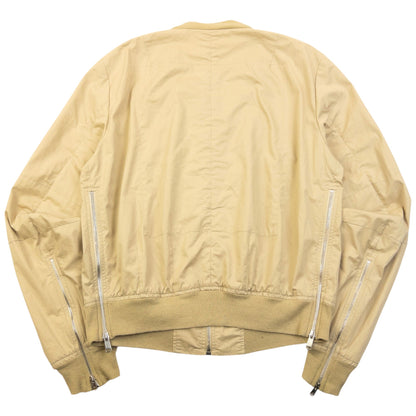 Vintage 2000s YSL Yves Saint Laurent By Tom Ford Multi Zip Bomber Jacket Size S | Small, Beige