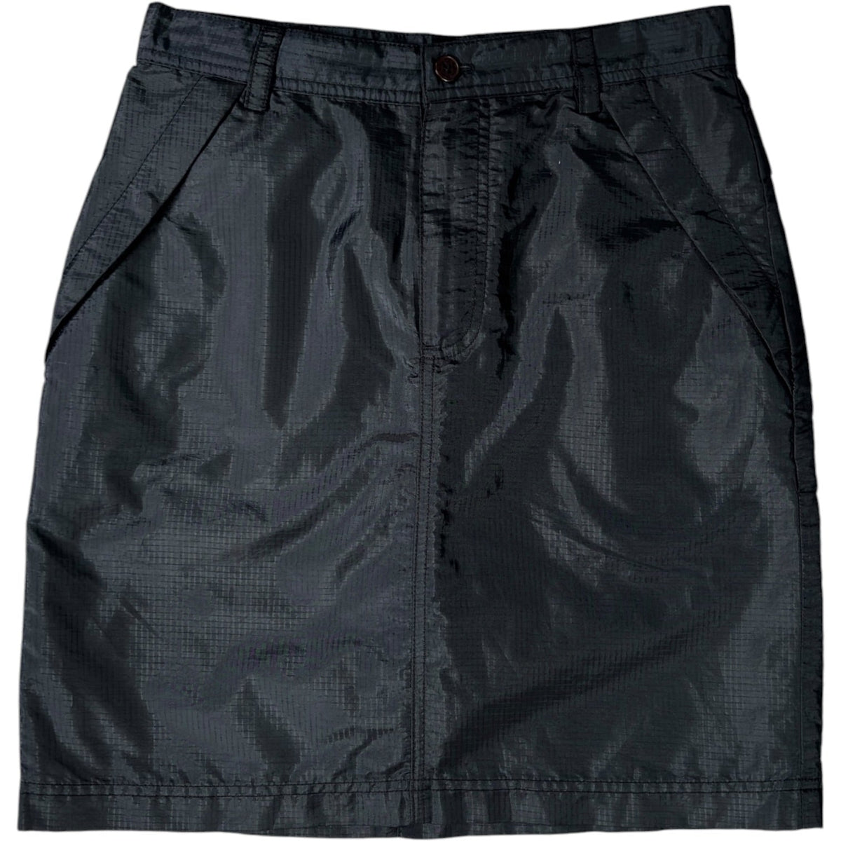 Calvin Klein Jeans 00's Nylon Ripstop Mini Skirt UK 8/10 | 8/10, Black