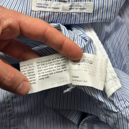 Comme Des Garçons SHIRT 90’s Plaid Striped Boxy Work Jacket - M | Blue