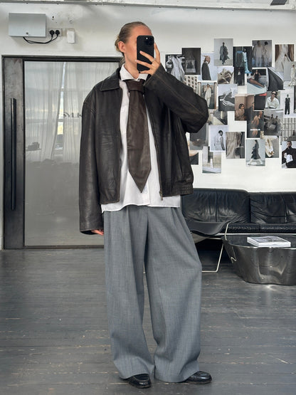 London Fog 1990s Distressed Leather Jacket - L