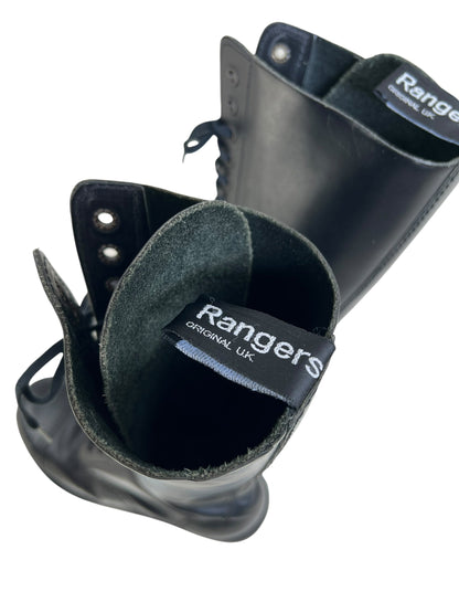 Shellys 1990s steel toe cap 20-eyelet boots | BLACK, Black