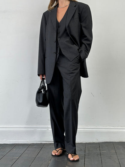 Armani Collezioni Pure Wool Single Breasted Three Piece Suit - 46R/W36