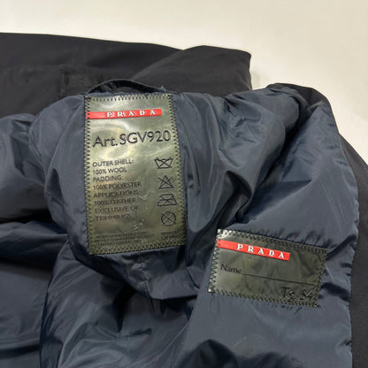Prada Sport 2007 Wool + Leather Modular Padded Blazer Jacket - IT54 (L) | Default Title, Navy